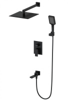 Душевая система встраиваемая WONZON & WOGHAND CUBE, черный матовый WW-88939016-MB