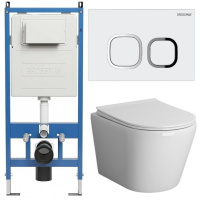 Комплект унитаза с инсталляцией Grossman Cosmo 97.4478S.02.000 с клавишей смыва
