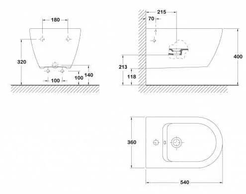Биде подвесное GALA Emma 30362 (73086)