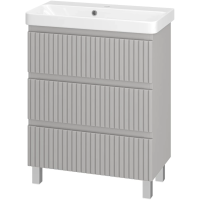 Тумба с раковиной 70 Brevita Victory УТ000023621 серый шелк