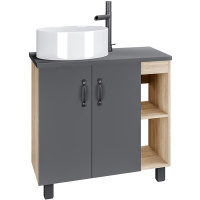 Тумба напольная Grossman ФЛАЙ-80. см 108002  дуб сонома/серая