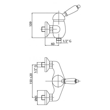 Смеситель для душа Cezares ELITE ELITE-DM-01-M хром