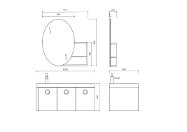 Комплект мебели Orans BC-6022 L/R