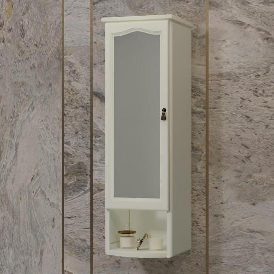 Шкаф Opadiris Риспекто подвесной, одностворчатый, цвет слоновая кость, левый, с матовым стеклом 00-00006079