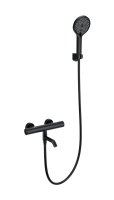 Смеситель для ванны с душем и термостатом WONZON & WOGHAND INN 1, черный матовый WW-B3013-A1-MB