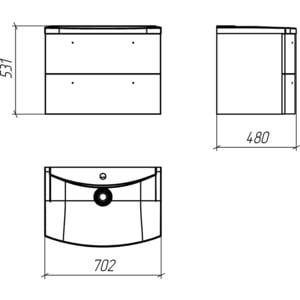Тумба-умывальник Valente Miragio Mrg700.91