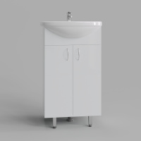 Тумба напольная с раковиной Orange Лайт LA-50TUW+RA белый