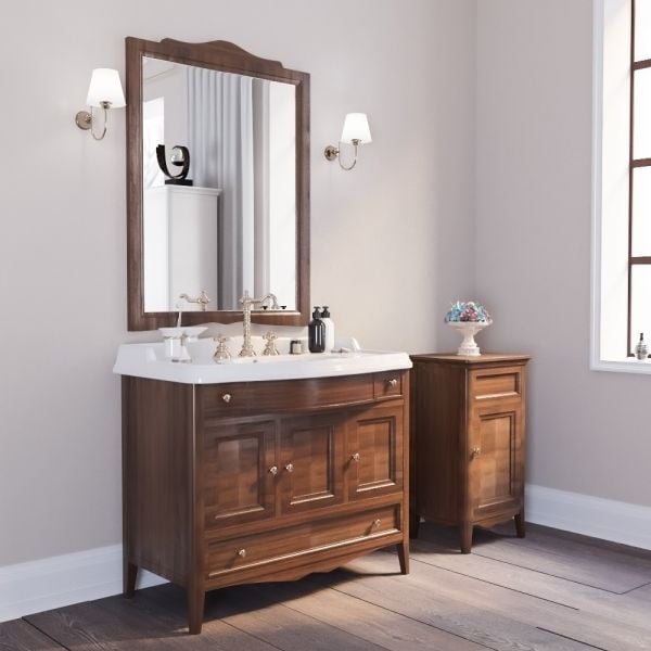 Тумба с раковиной орех 105 см Tiffany World Veronica Nuova VER6105-N+AR874bi*1 комплект