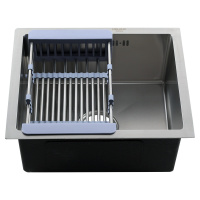 Кухонные мойки:(45х38х20,5) MELANA ProfLine H4538 с коландером, сатин