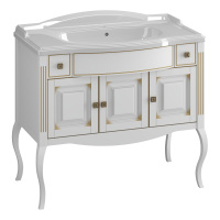 Тумба под раковину Opadiris Лаура 100  Z0000007090 белый с патиной (без раковины)