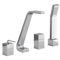 Смеситель на борт ванны Webert Wolo WO850701015, хром