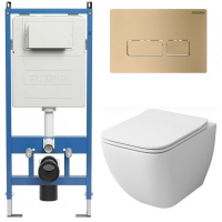 Комплект унитаза с инсталляцией Grossman Pragma 97.4447S.03.310 с клавишей смыва