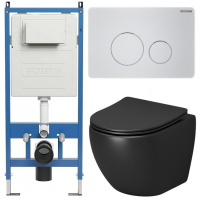 Комплект унитаза с инсталляцией Grossman Style 97.4455BMS.05.01M с клавишей смыва