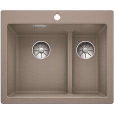 Мойка кухонная Blanco PLEON 6 Split Silgranit PuraDur (серый беж), 521696