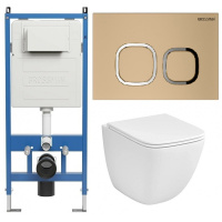 Комплект унитаза с инсталляцией Grossman Cosmo 97.4497SQC.02.310 с клавишей смыва