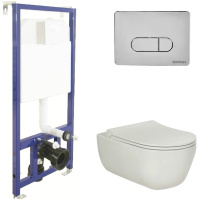 Комплект унитаза с инсталляцией Berges Wasserhaus Ego XL Rimless 043201