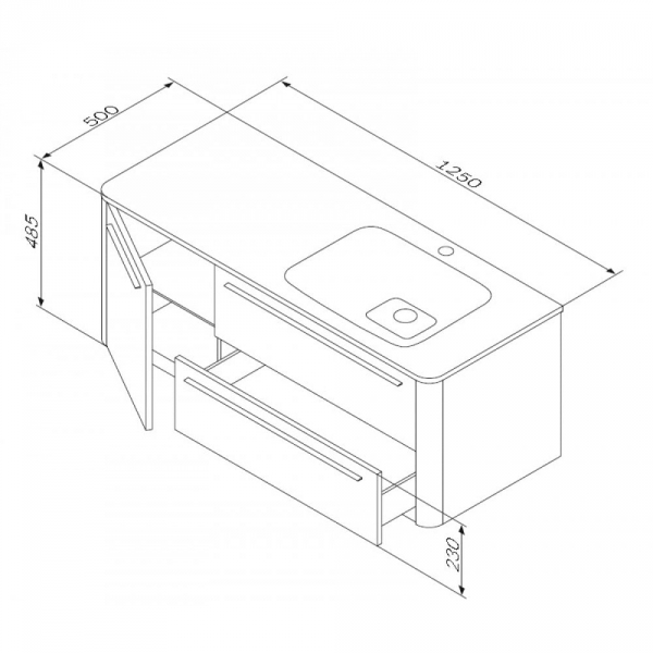 Тумба для ванной Am.Pm Awe M15FHL1153GH