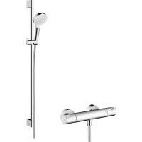 Термостат для душа с душевым гарнитуром Hansgrohe Crometta Vario/Ecostat 1001 CL 27813400 белый/хром