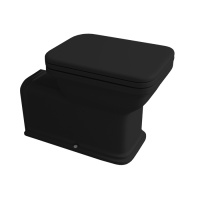 Чаша напольного унитаза Kerasan Waldorf 411631 без сиденья, черный матовый