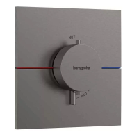 Термостат для душа с регулировкой напора Hansgrohe ShowerSelect Comfort E 15574340 шлифованный черный хром