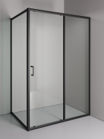 Душевой уголок без поддона (150х88,5) Orange E23-15090TB матовый черый