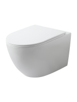 Унитаз подвесной безободковый с системой слива TORNADO Agger AT07150 сиденье с микролифтом