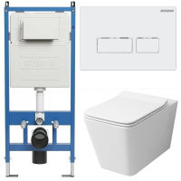 Комплект унитаза с инсталляцией Grossman Galaxy 97.4414S.03.000 с клавишей смыва