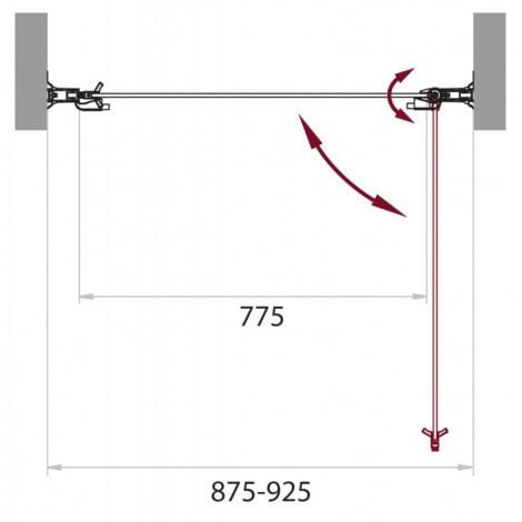 Душевая дверь (90х190) BelBagno SELA-B-1-90-Ch-Cr