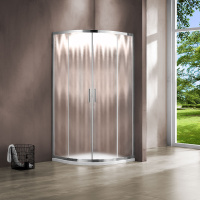 Душевой уголок Vincea  Garda VSQ-1G800CH (80х80) хром, стекло шиншилла