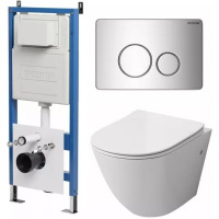 Комплект унитаза с инсталляцией Grossman Style 97.4411S.05.10M с клавишей смыва