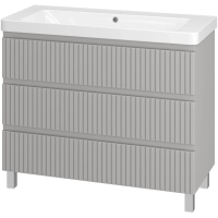 Тумба с раковиной 105 Brevita Victory УТ000023622 серый шелк