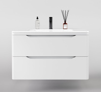 Тумба под раковину Style Line Марелла 90 Люкс Plus СС-00002413 белый матовый