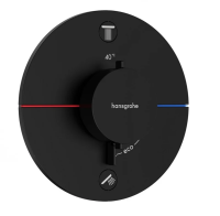 Термостат для душа на 2 потребителя Hansgrohe ShowerSelect Comfort S 15556670 черный матовый