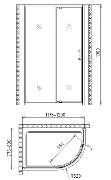 Душевой уголок Gemy Sunny Bay S28182