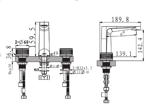 Смеситель для раковины Arrow AMP23868CP хром