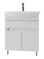 Тумба с раковиной Orange TOPLINE-Rio TR70-03E+RA напольная, белый глянец