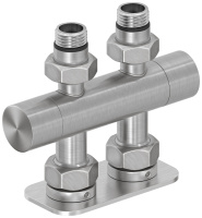 Вентиль Сунержа прямой EU50 (2 х G 1/2" НР х G 3/4" НГ) 071-1417-1234 сатин