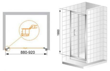 Дверь в нишу Cezares Anima ANIMA-W-BS-70-P-Cr