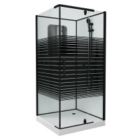 Душевая кабина (90х90) Grossman Classic GR271QR распашная, черный, прозрачный