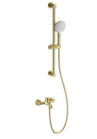 Смеситель для ванны с душевым гарнитуром WONZON & WOGHAND, брашированное золото WW-4560-BG