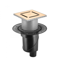 Душевой трап (15х15) Berges Wasserhaus Platz Norma 092059 золото глянец