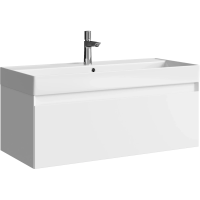 Тумба без раковины 100 см Aqwella Geometria GE01101WM белый матовый