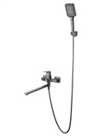 Смеситель для ванны WONZON & WOGHAND FLEX, темный графит WW-639906-BGM