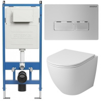 Комплект унитаза с инсталляцией Grossman Pragma 97.4455MS.03.110 с клавишей смыва