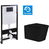 Комплект унитаза с инсталляцией SantiLine SL-5027MB+SL-04