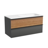 Тумба под раковину Sancos  Delta DL100RGR  дуб красный/графит