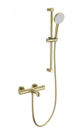 Смеситель для ванны с душевым гарнитуром и термостатом WONZON & WOGHAND, брашированное золото WW-C2006-A-BG