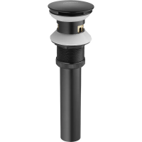 Донный клапан для раковины Arrow AQS041H, с переливом, цвет черный