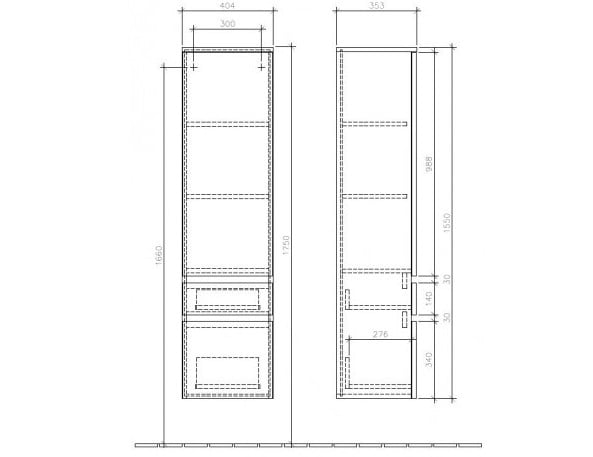 Шкаф-пенал Villeroy&Boch Legato B21201PN