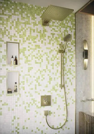 Подключение для душевого шланга Hansgrohe FixFit Square 26455140 шлифованная бронза